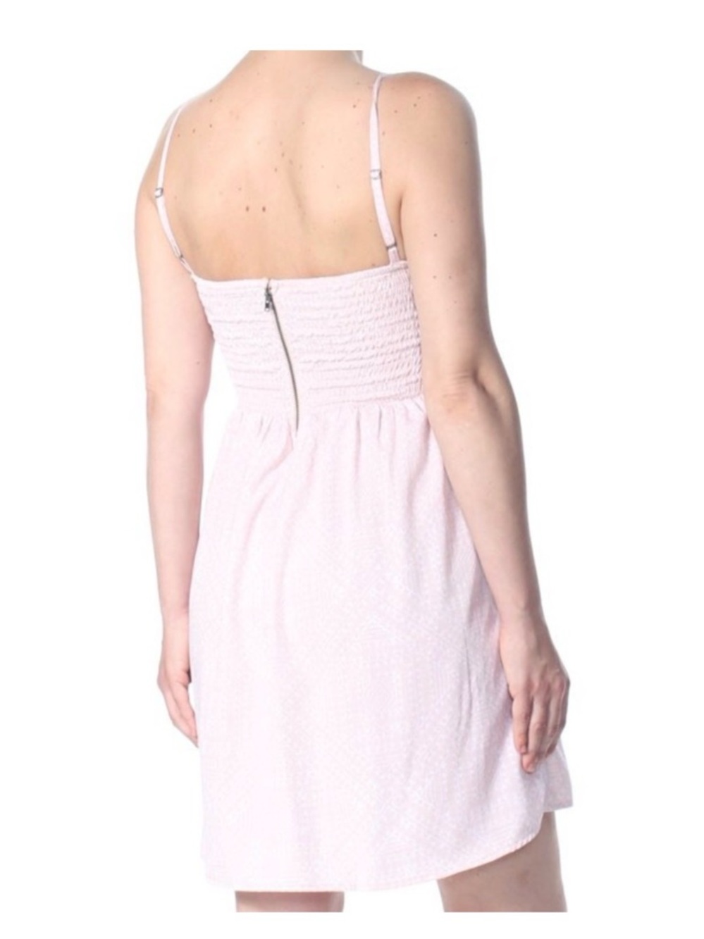 Roxy For Shore Blush Pink Sleeveless Twist-Front Summer Mini Dress Size M - Picture 2 of 13